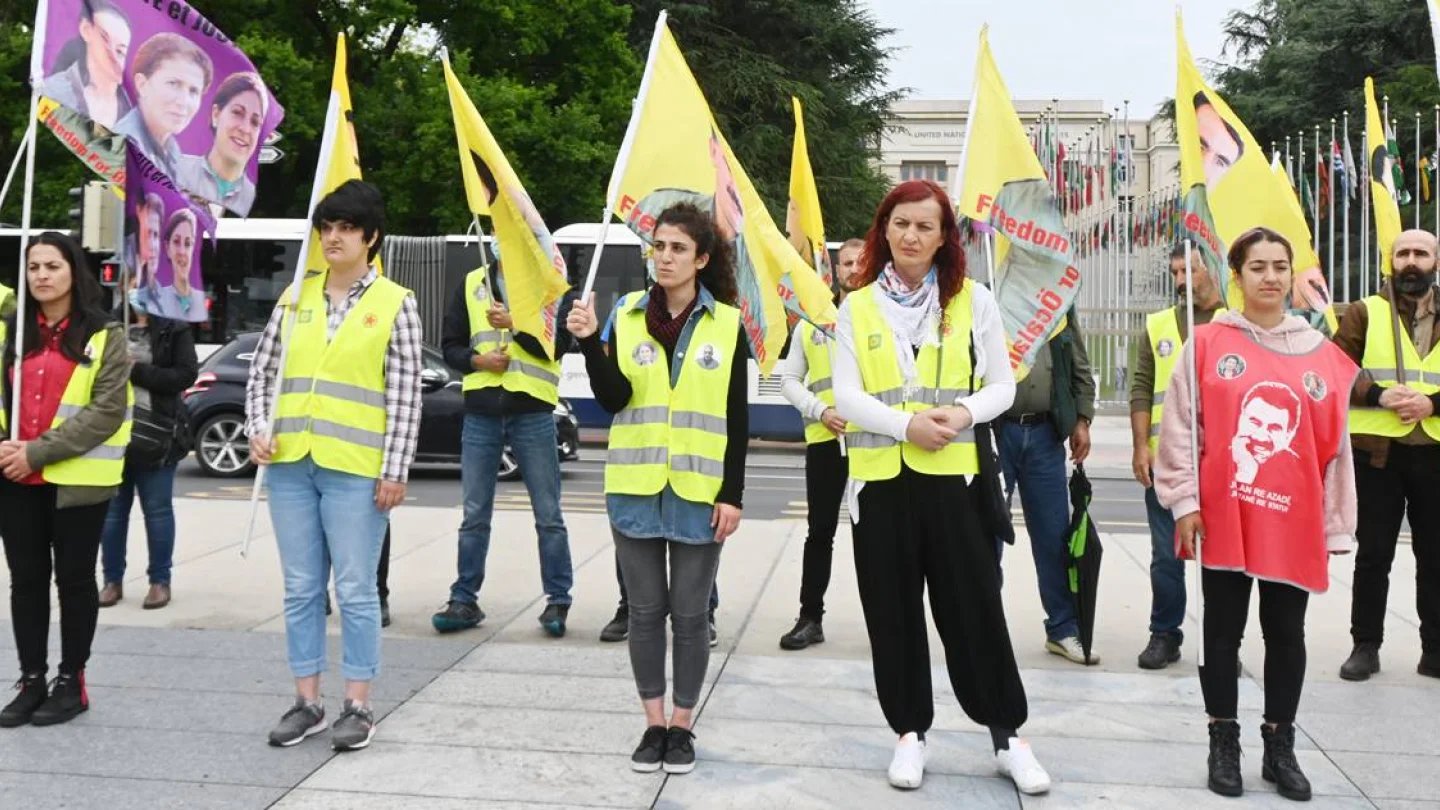 Cenevre'de BM ofisi önünde oturma eylemi