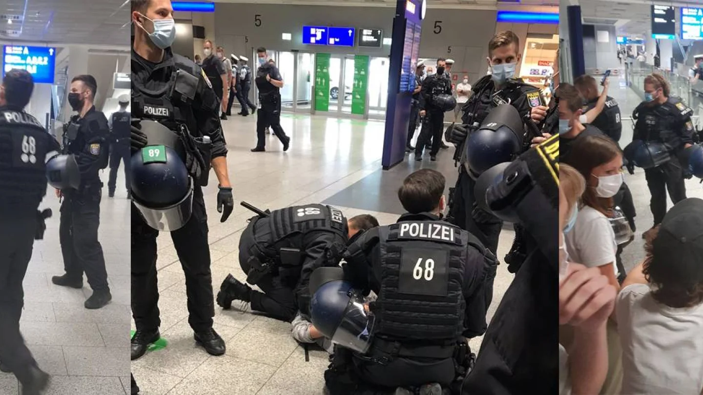 Alman polisi barış heyetine saldırdı