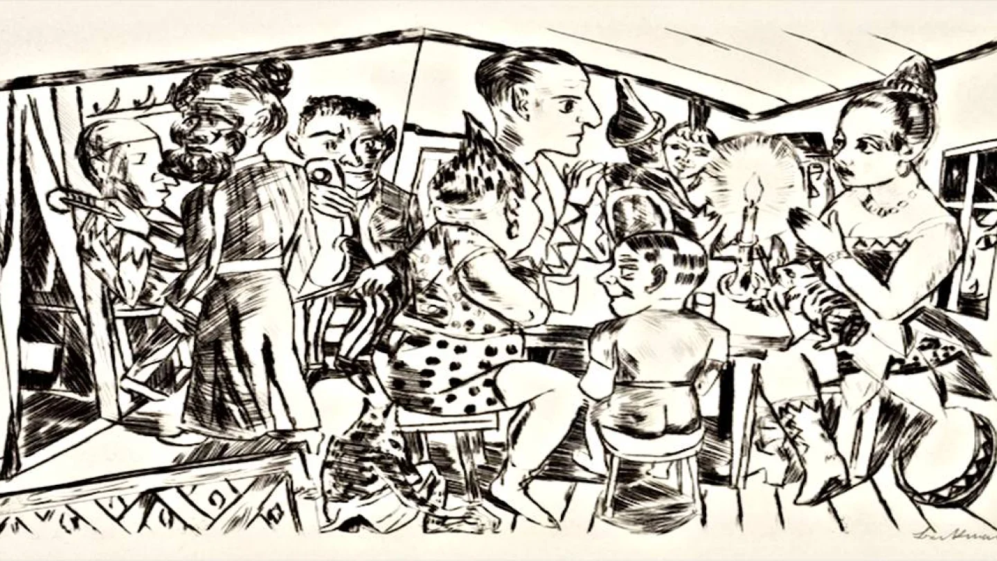 Max Beckmann, Kulisler ardında, 1921