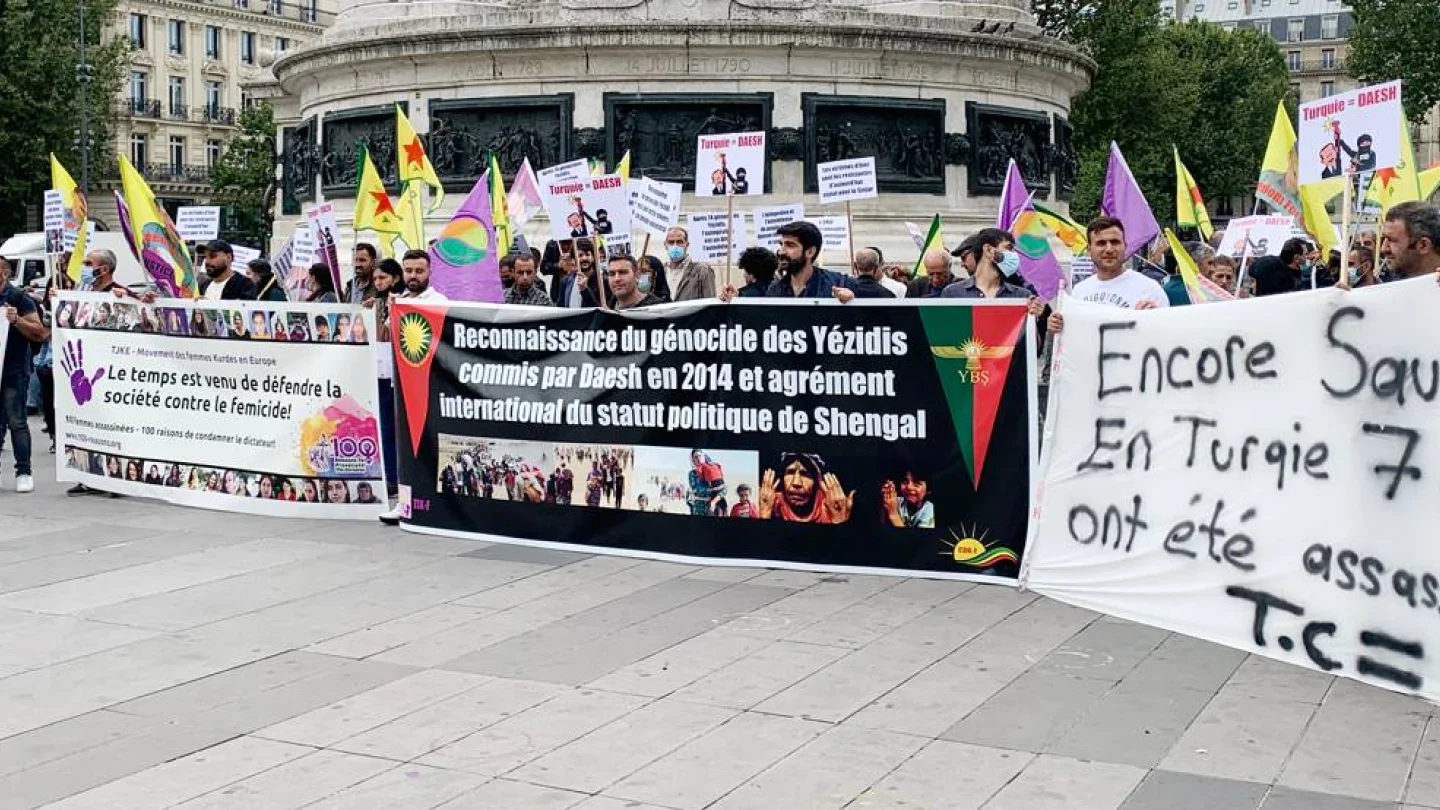 Şengal soykırımı protesto edildi