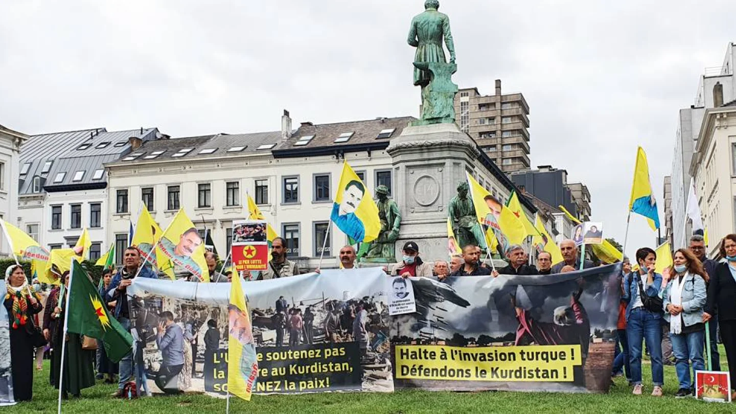 Brüksel'de işgal saldırıları protesto edildi
