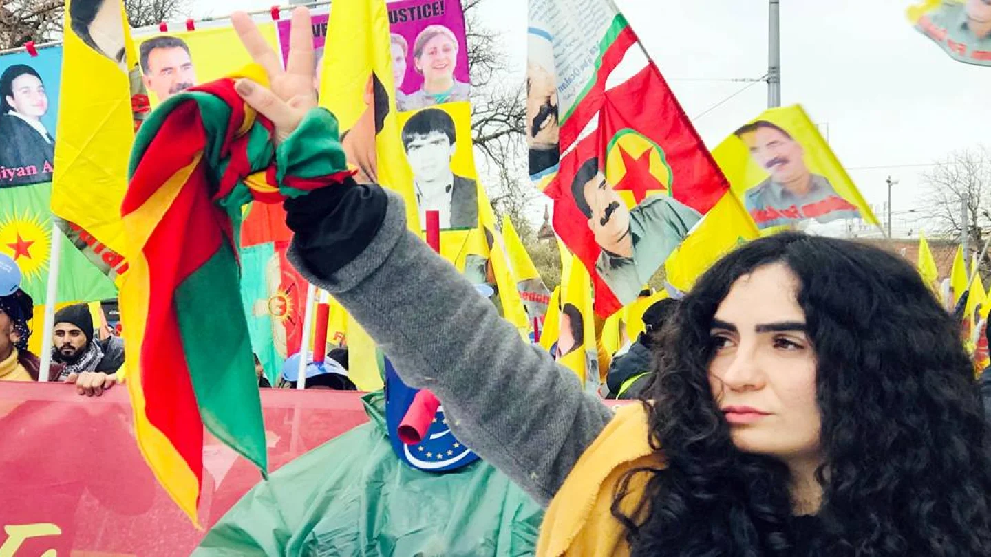 Kürtler, bir kez daha Strasbourg'da protesto eylemindeydi/foto: Jiyan Azad