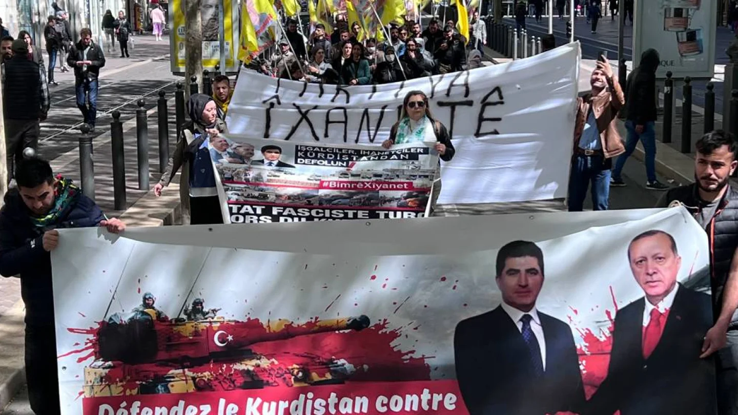 Barzani Erdoğan ittifakı protestosu