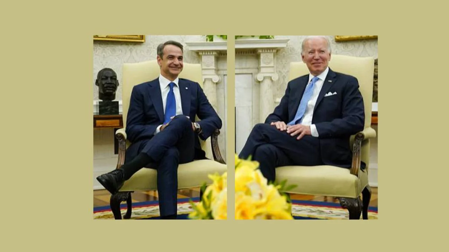 Kiryakos Miçotakis ve Joe Biden