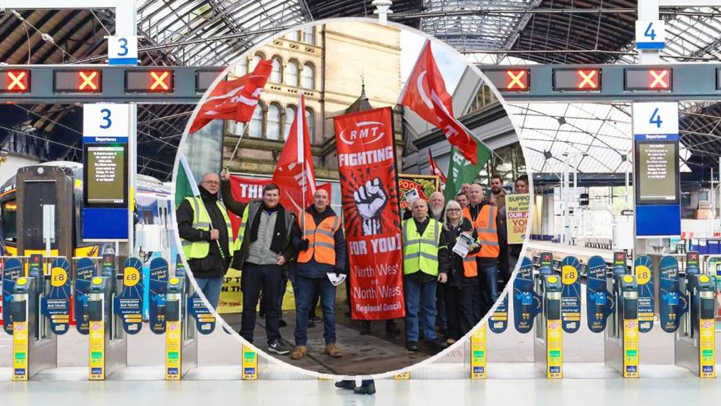 Londra'da demiryolu çalışanları greve gitti