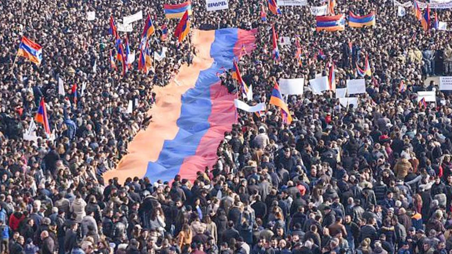 Stepanakert kentinde protesto 