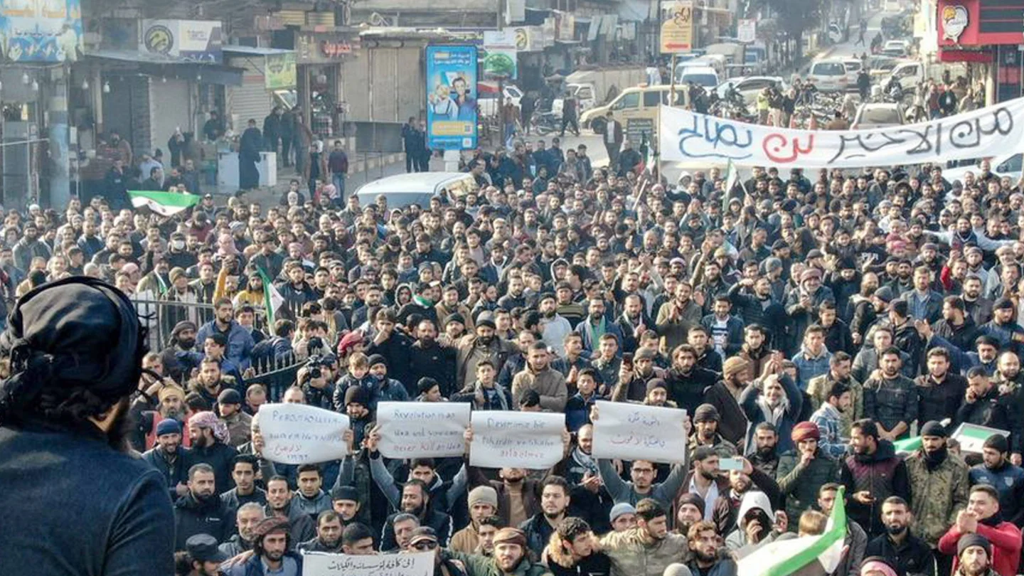 İdlib’de protesto gösterisi