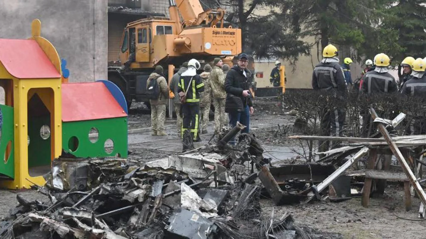 Ukrayna'da helikopter düştü