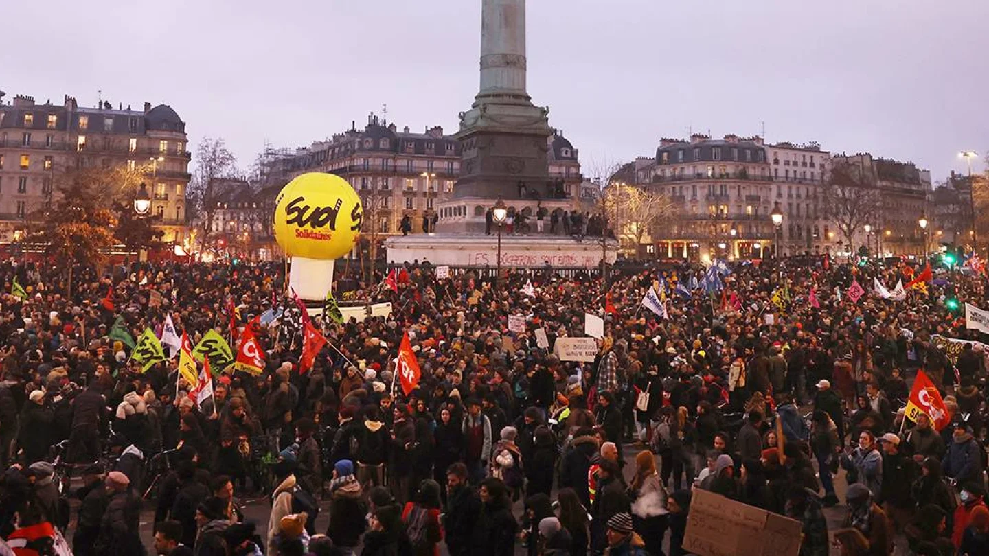 Fransa işçi grevi/foto: AFP