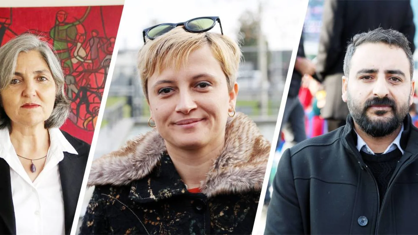 Emek Partisi (EMEP) Genel Başkan Yardımcısı Selma Gürkan, Toplumsal Özgürlük Partisi (TÖP) Sözcüler Kurulu Üyesi Perihan Koca, Sosyalist Meclisler Federasyonu (SMF) Dönem Sözcüsü Barış Kayaoğlu