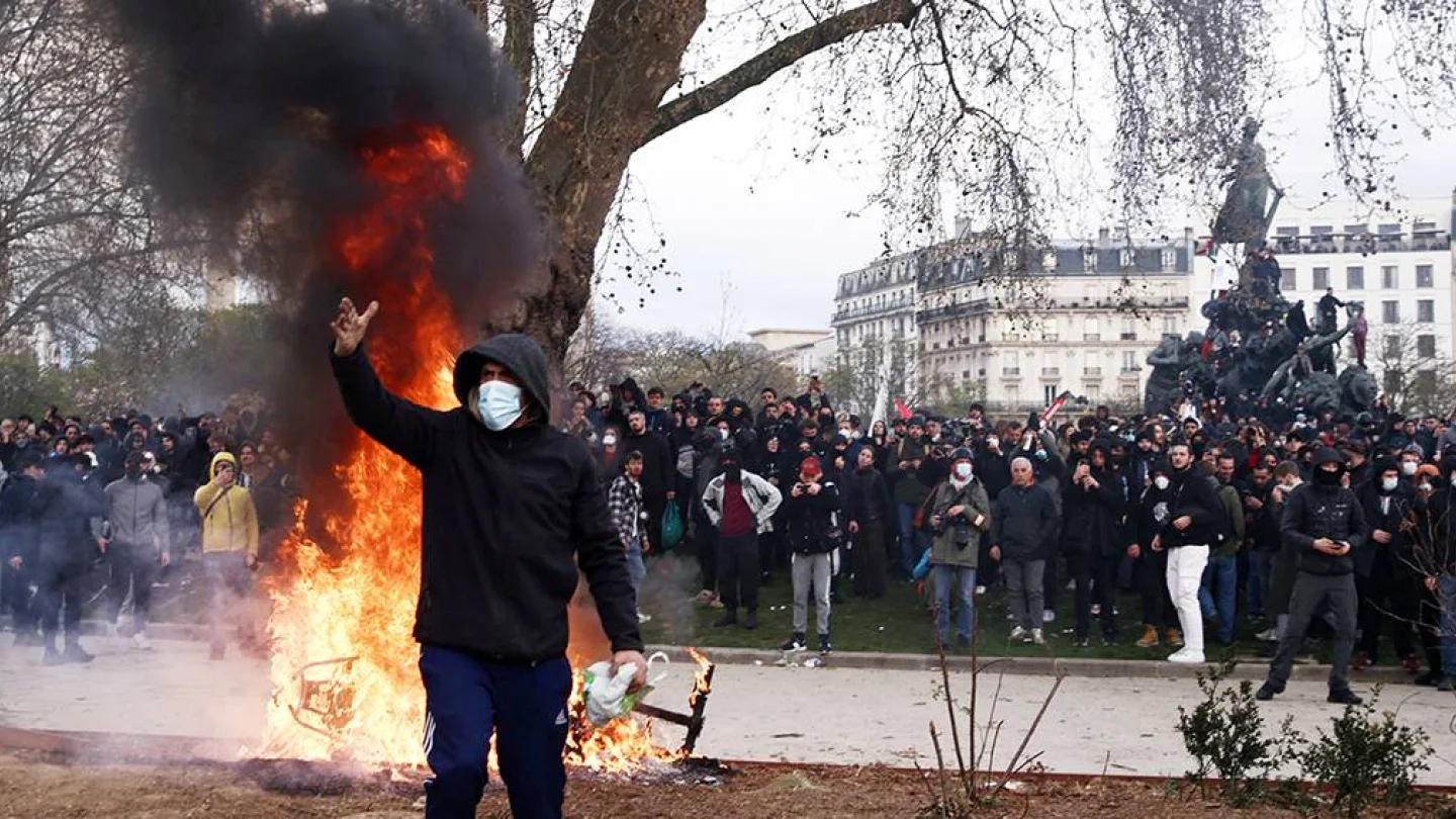 Paris grev/foto:AFP