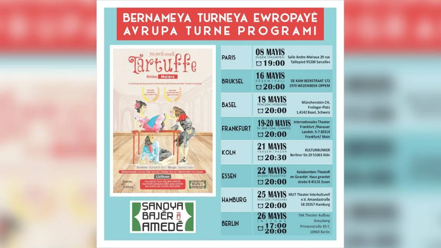 Amed Şehir Tiyatrosu'nun Avrupa turnesi