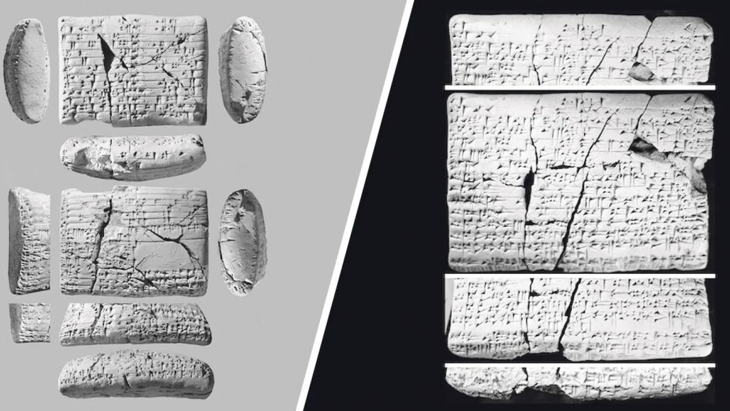 Irak’ta keşfedilen ve çivi yazısıyla kaplı iki antik kil tablet