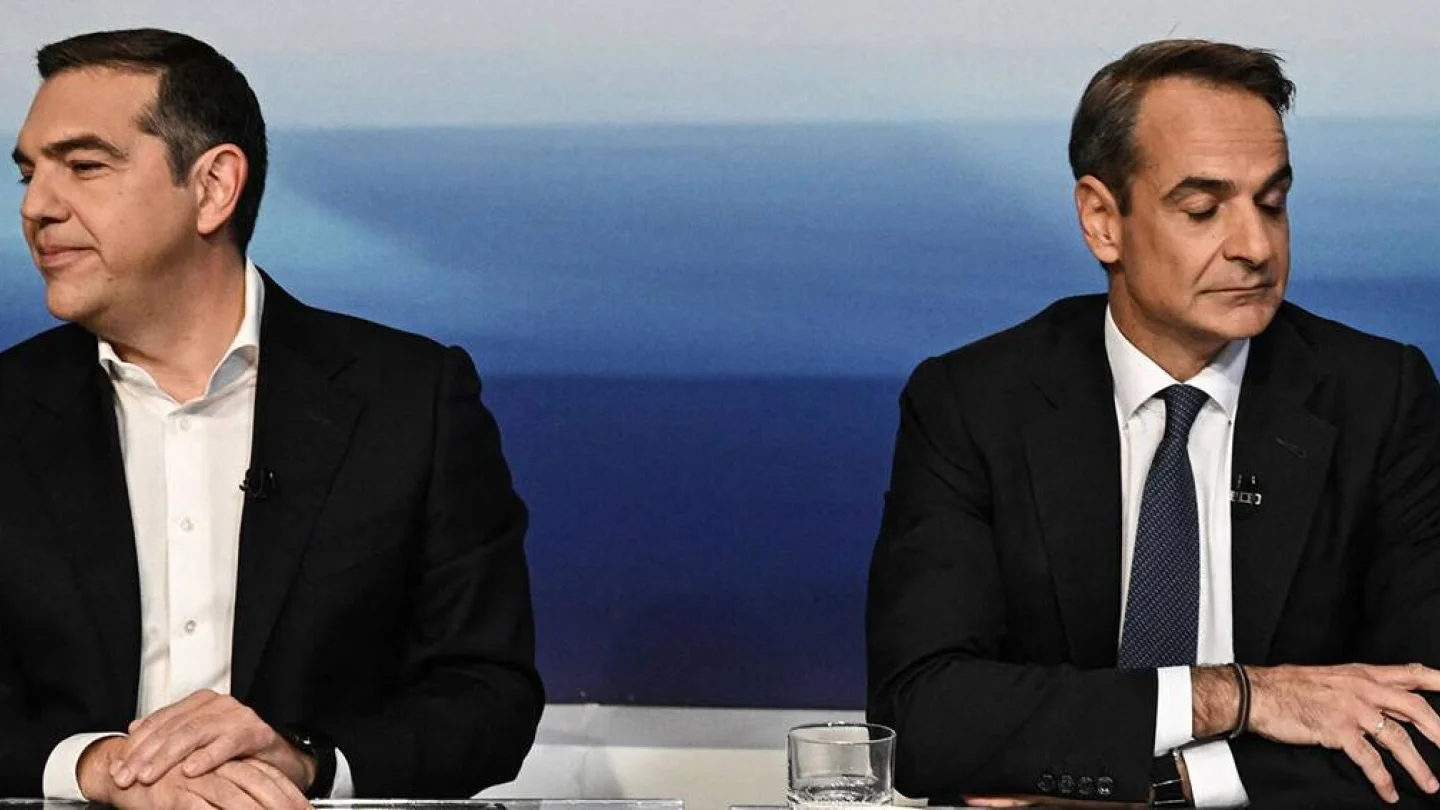 Aleksis Tsipras ve Kiryakos Mitsotakis