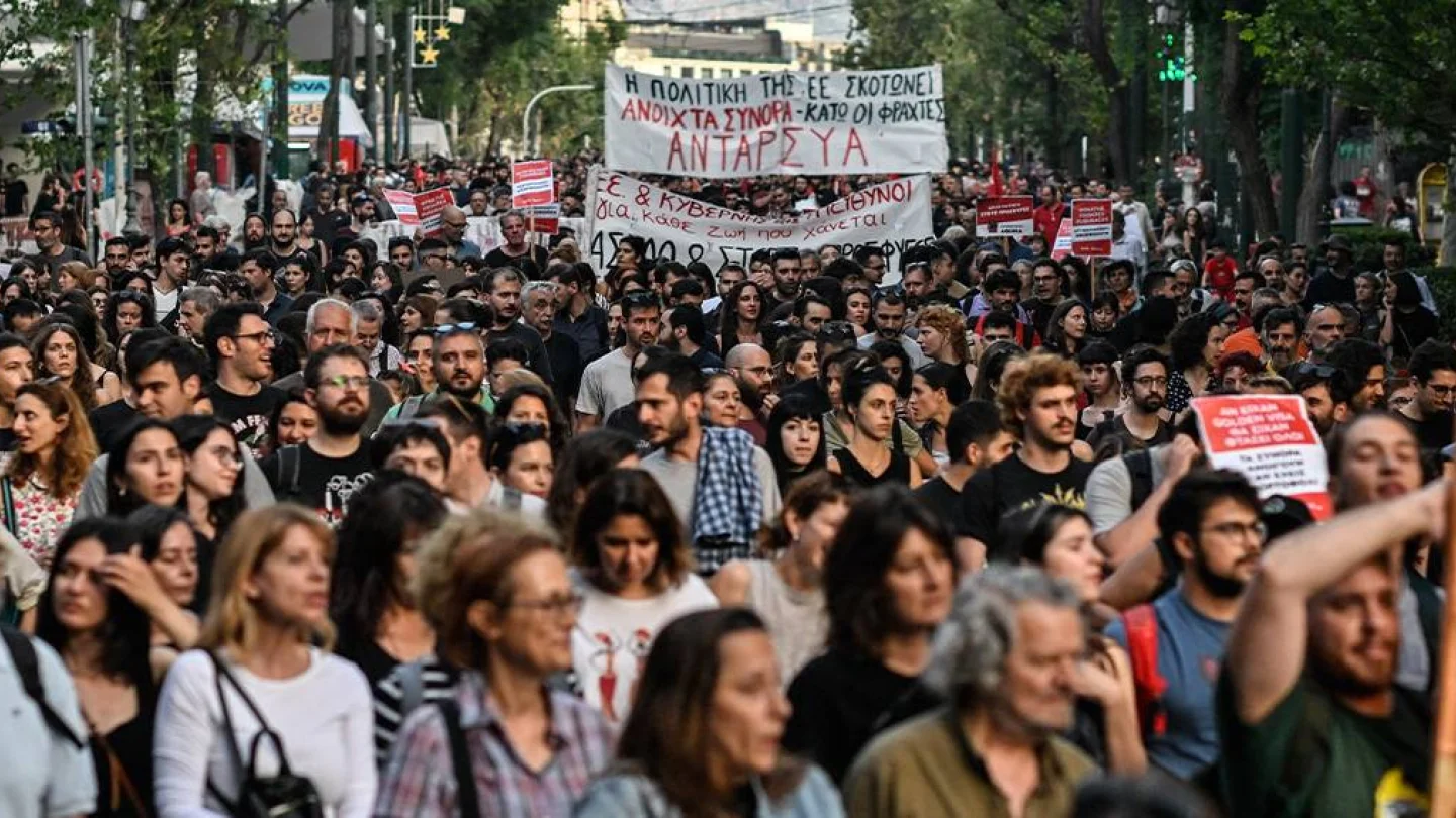 Atina'da göç politikaları protesto edildi