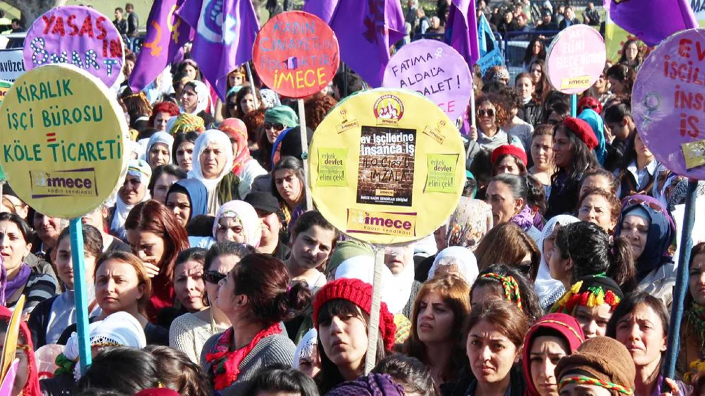 Ev işçileri / Protesto