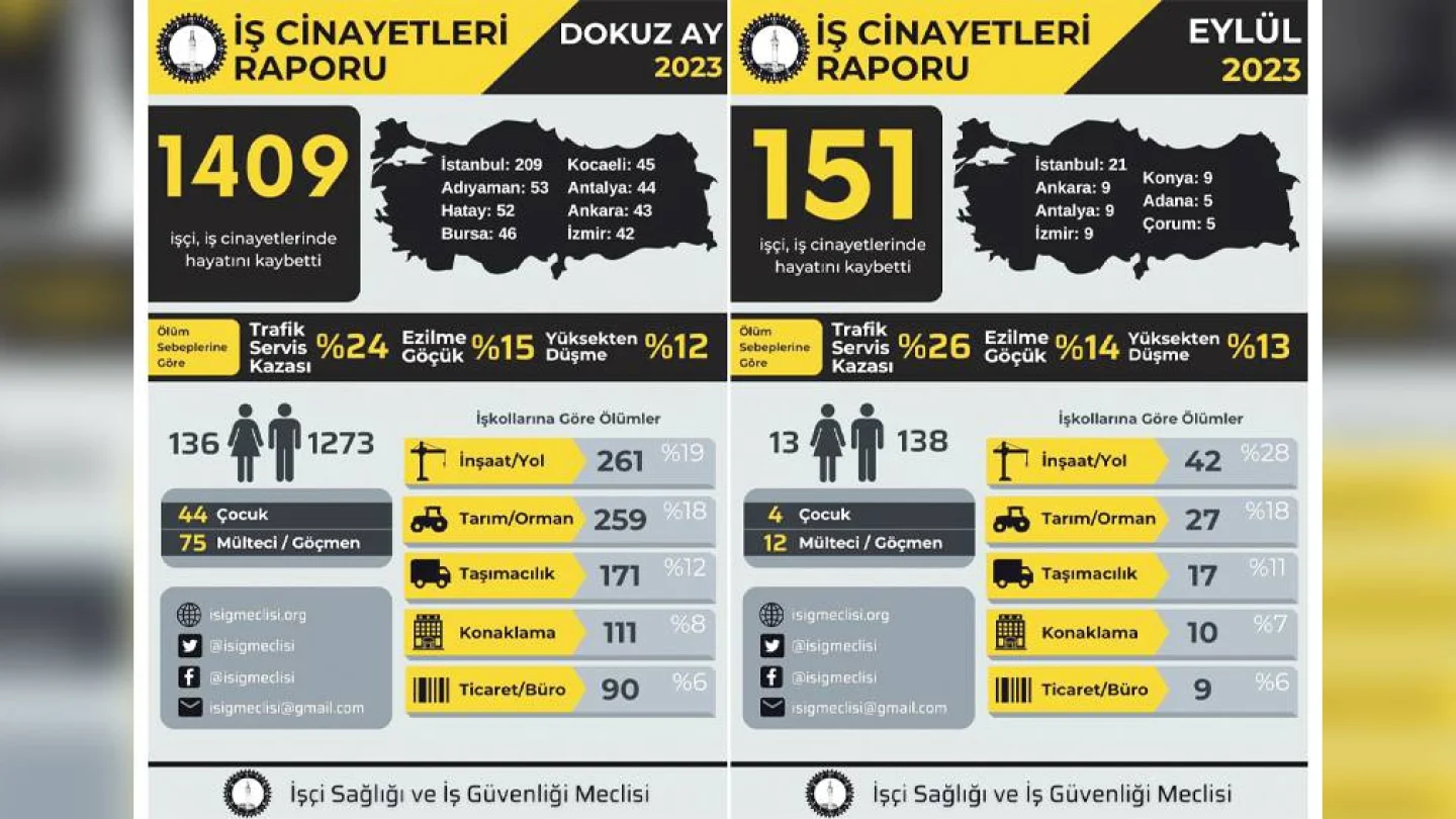 İş cinayetleri raporu
