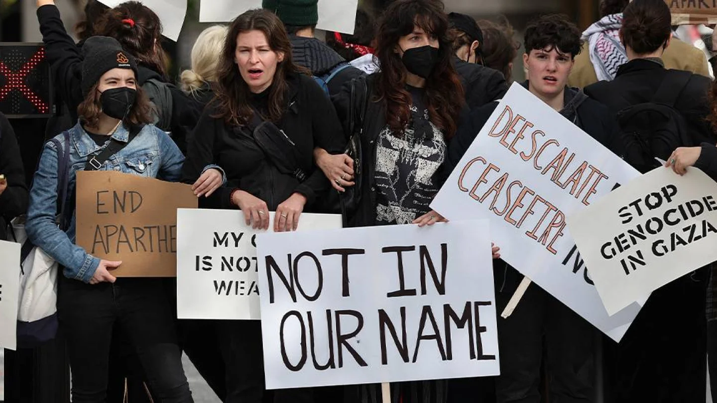 İfNotNow ve Barış İçin Yahudi Sesi Gazze'deki savaşı protesto ediyor Foto: AFP