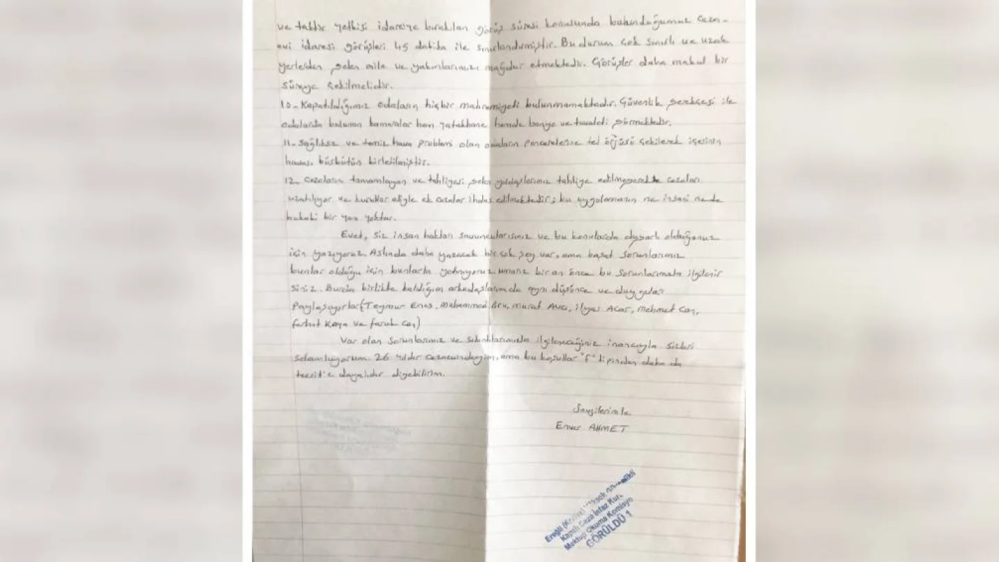 Tutsakların mektubu