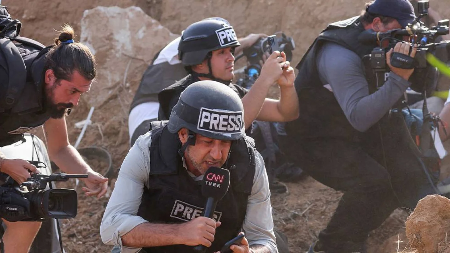 Cephede savaş muhabirleri Foto: AFP