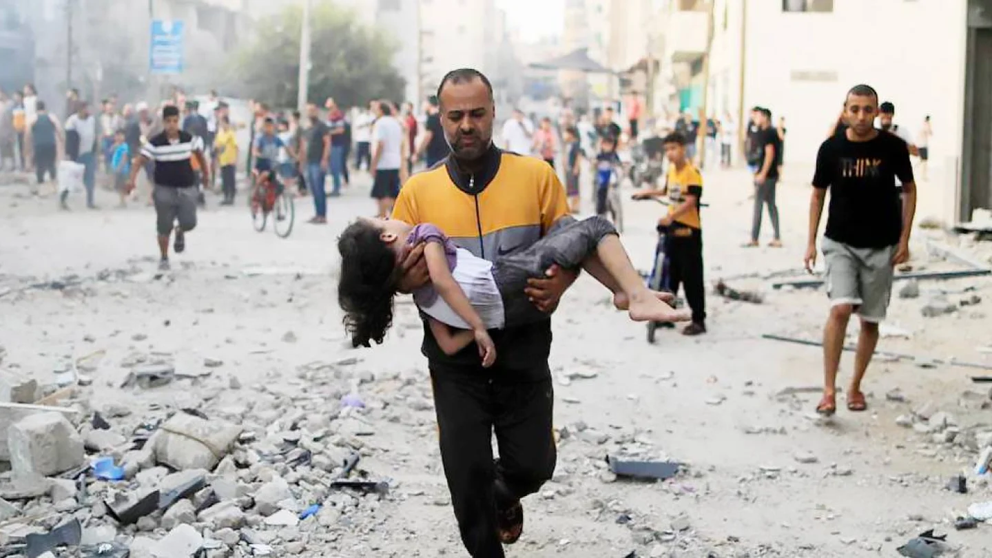 Gazze'ye İsrail hava saldırıları Foto: AFP