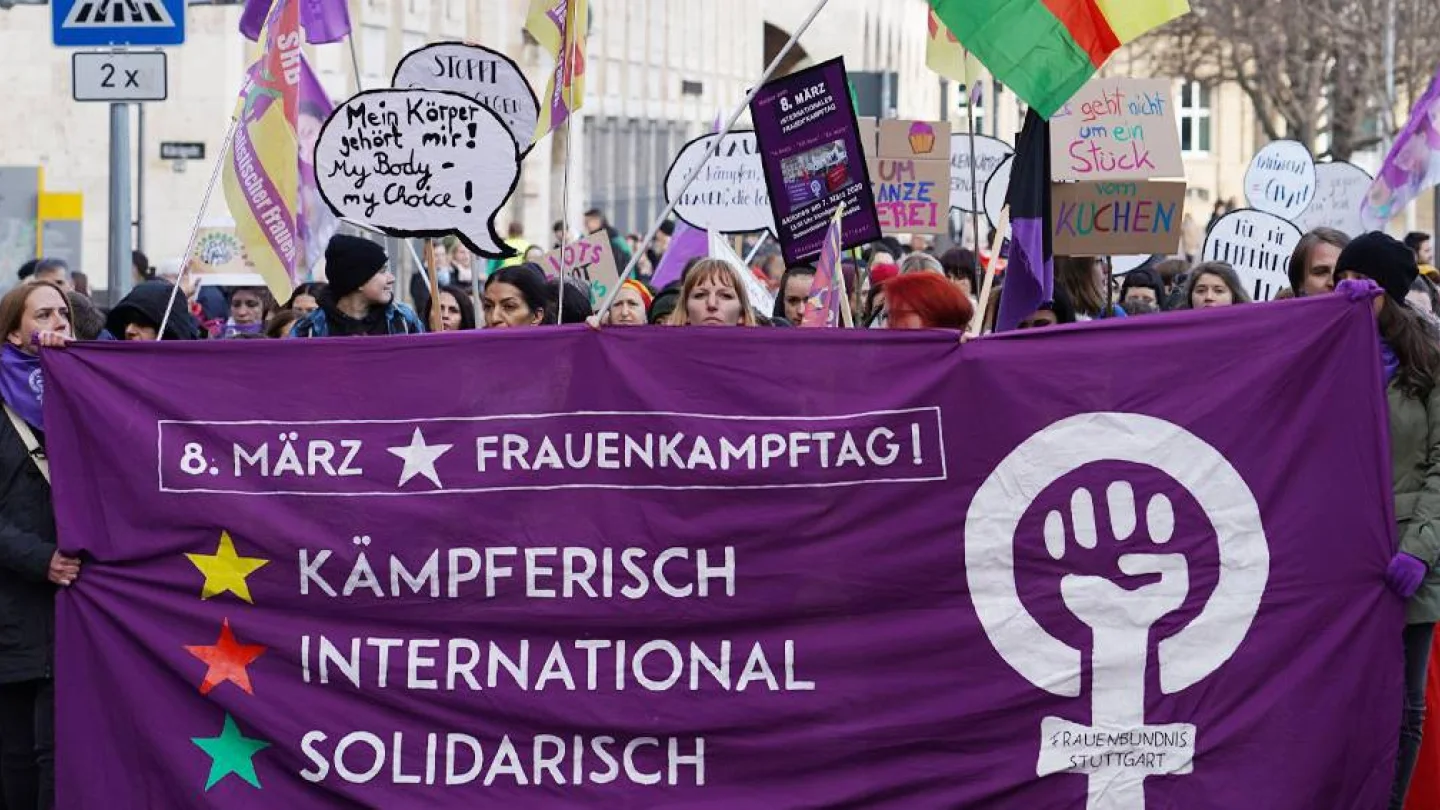 Stuttgart kadın eylemi / Foto: Deniz Babir