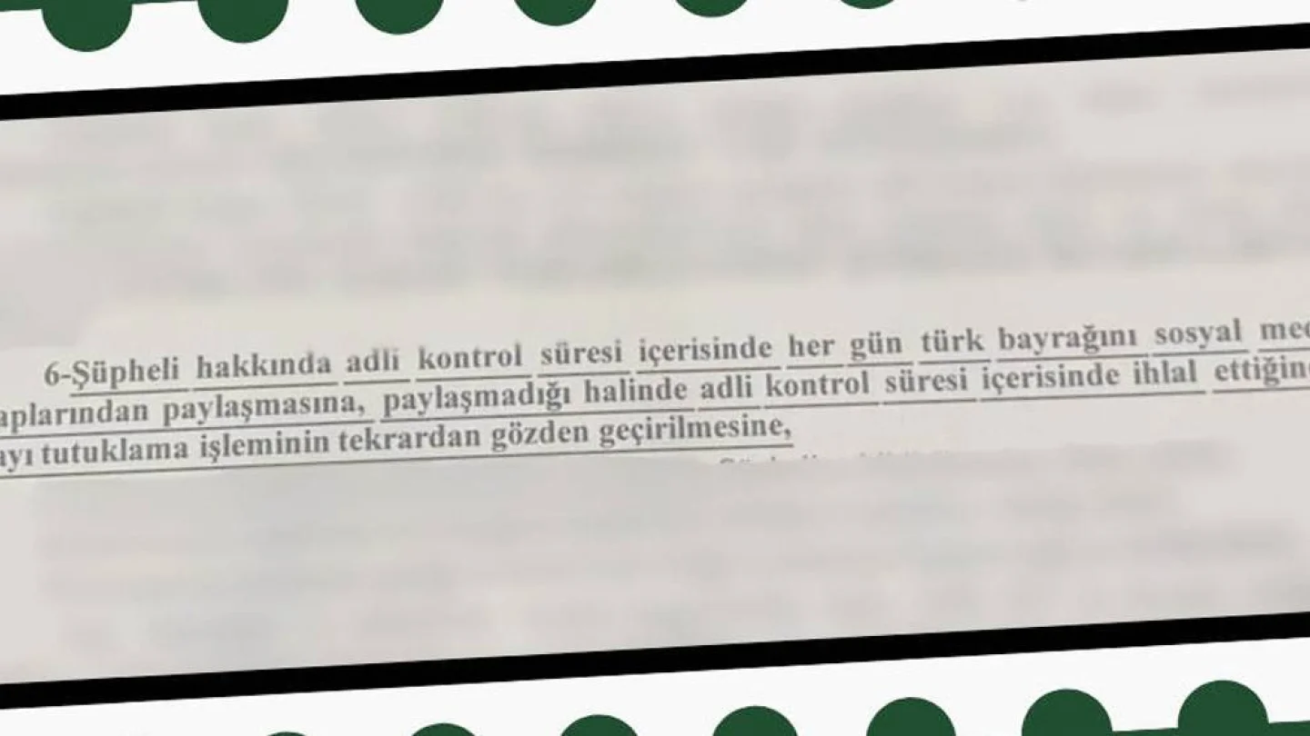 Türk bayrağı paylaşma cezası