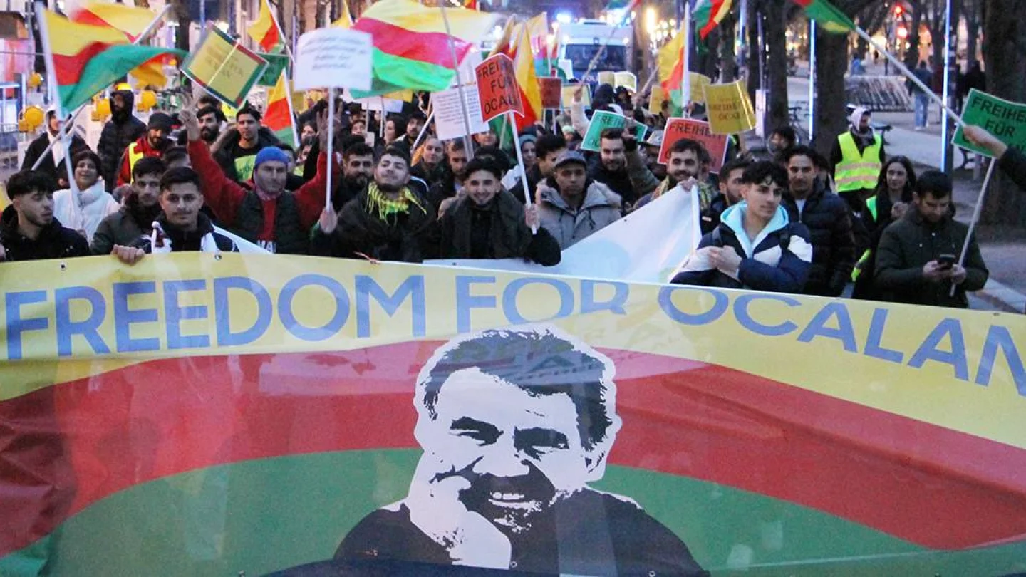 Berlin, Öcalan yürüyüş