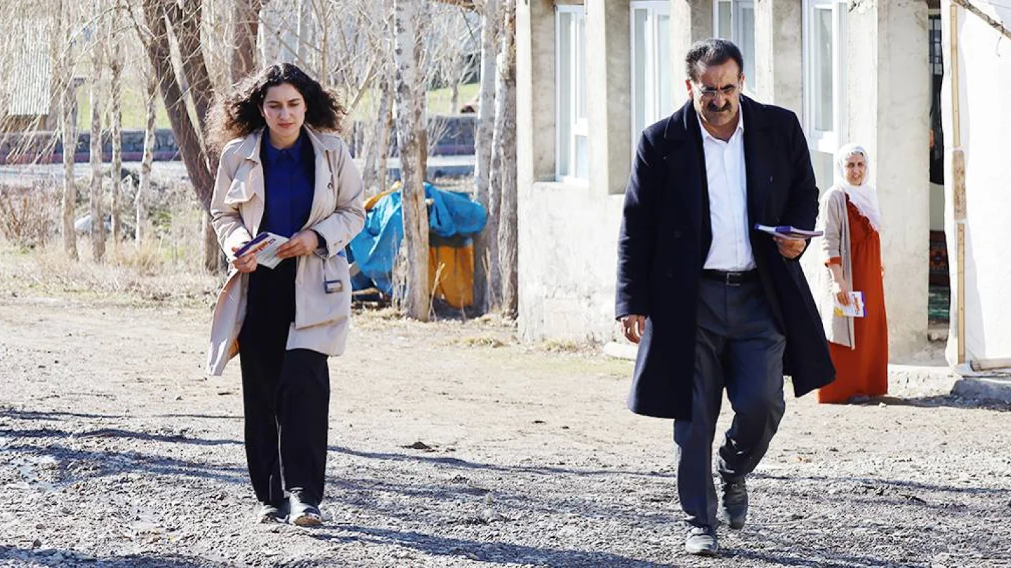 DEM Parti Milazgir Eşbaşkan adayları Gülistan Özel ve Ahmet Kenan Türker
