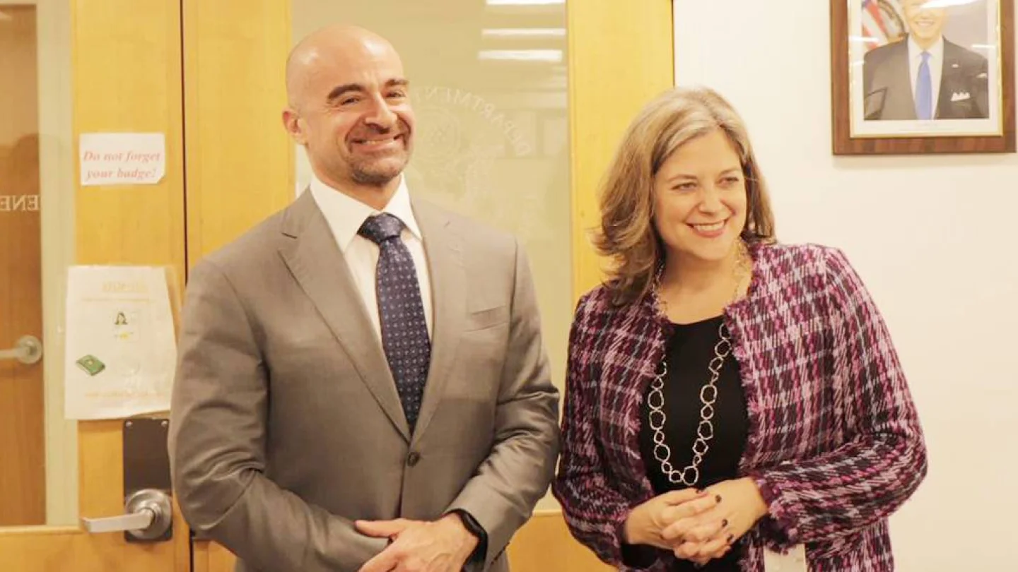 Bafil Celal Talabani ve Kimberly Harrington