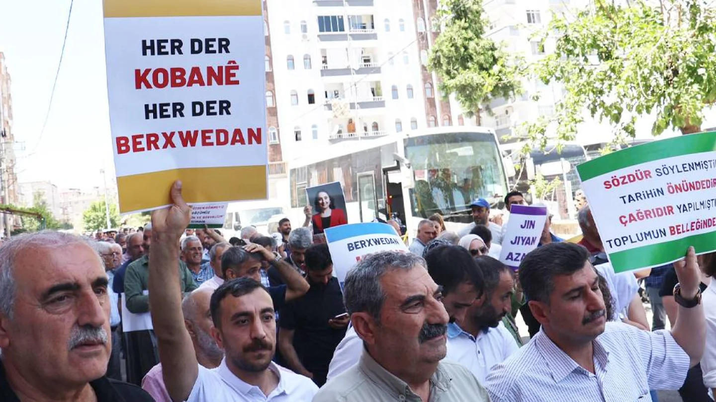Kobanî Kumpas Davası protestosu / foto: Medine MAMEDOĞLU