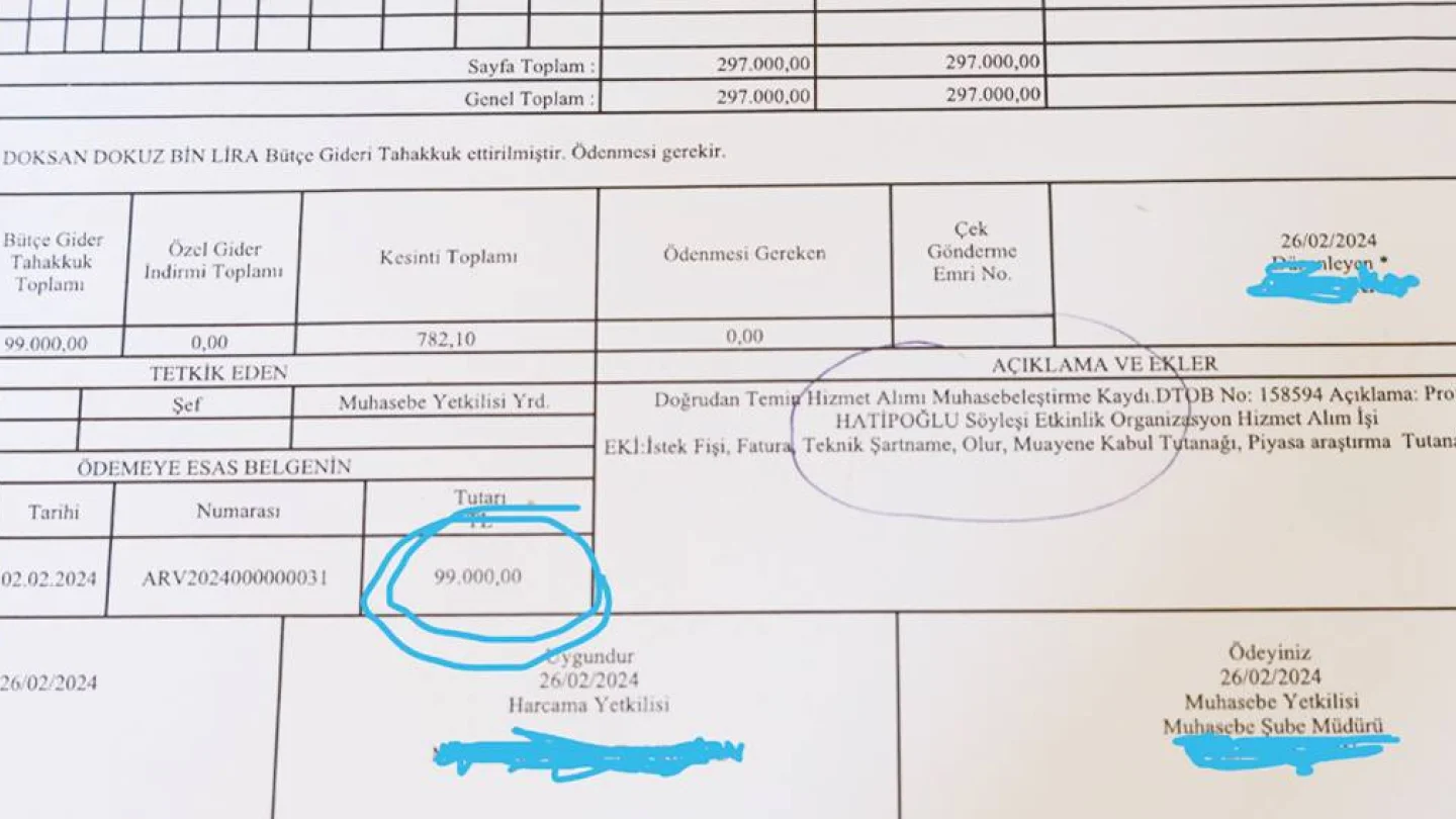 Kayyumdan Nihat Hatipoğlu'na ödeme