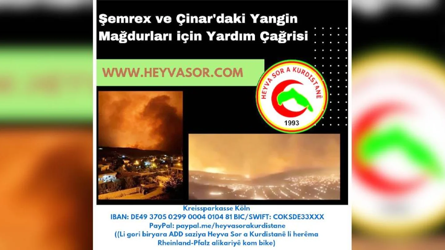 Heyva Sor a Kurdistanê yangın kampanya
