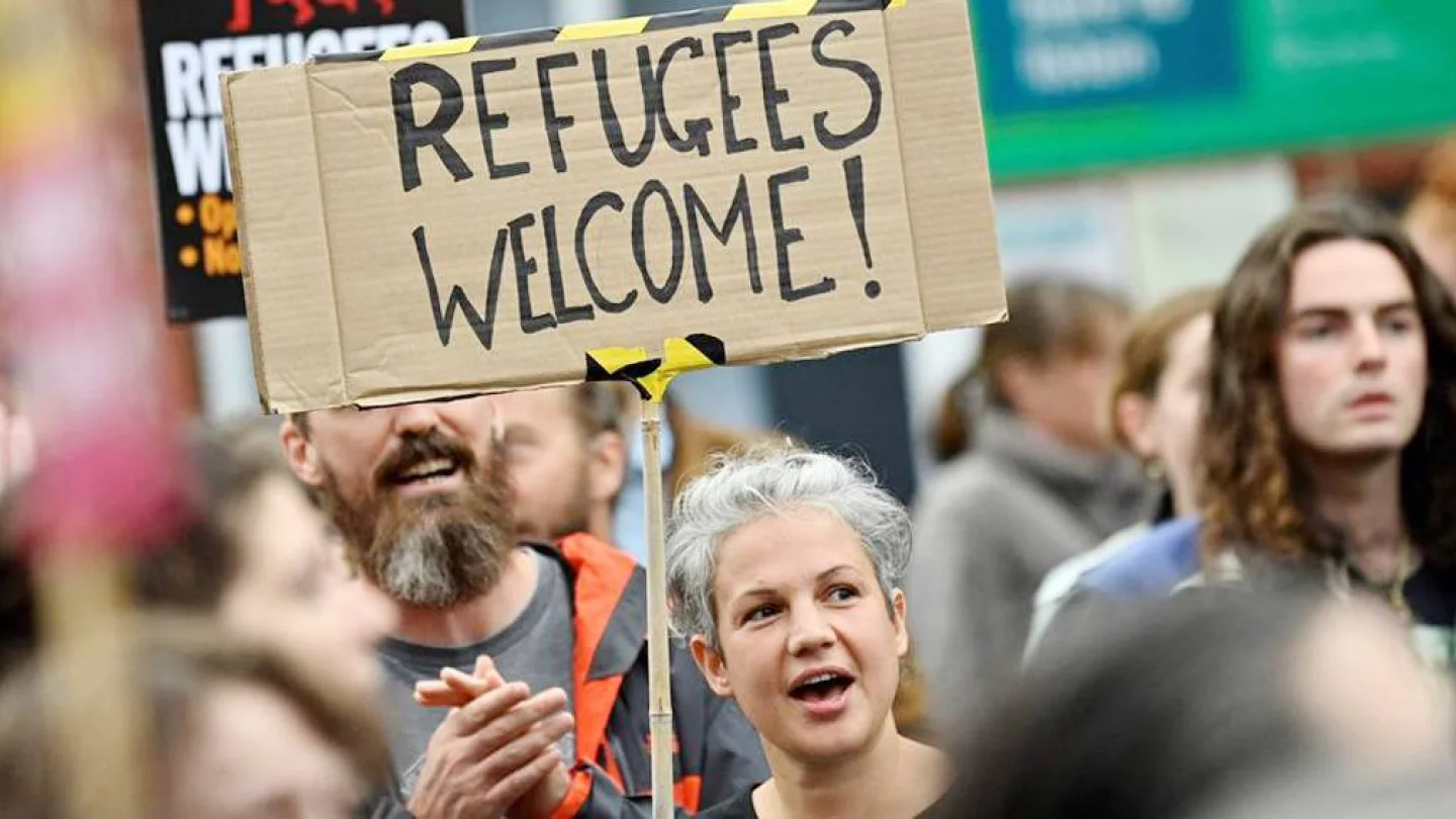 Mülteci eylemleri/İngiltere- Foto:AFP