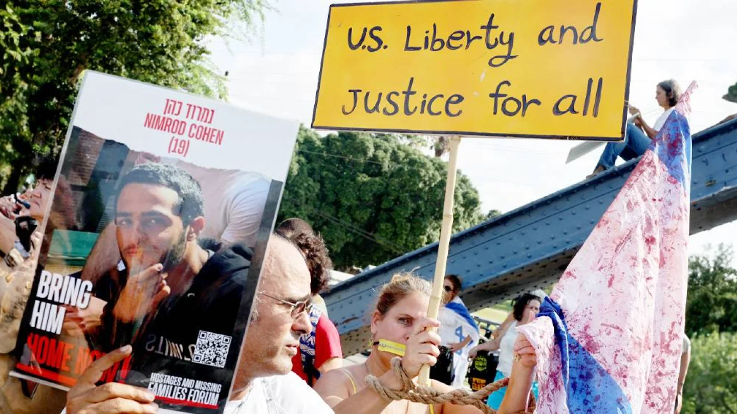 İsrail protesto / foto:AFP