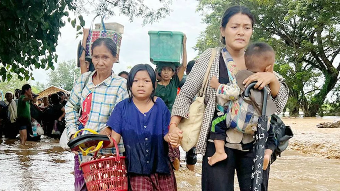Myanmar sel baskını/ Foto:AFP
