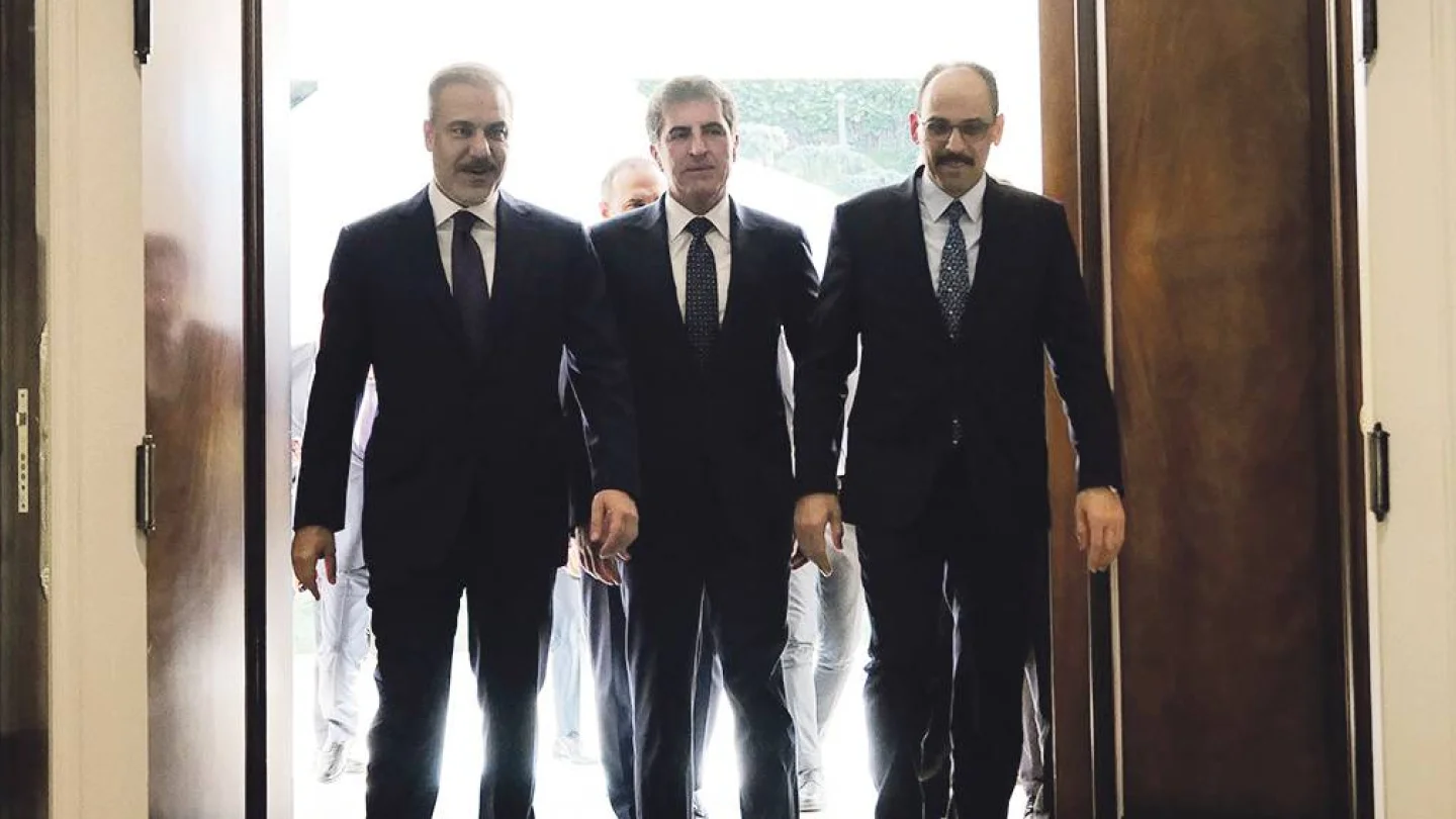 Hakan Fidan - Neçirvan Barzani - İbrahim Kalın