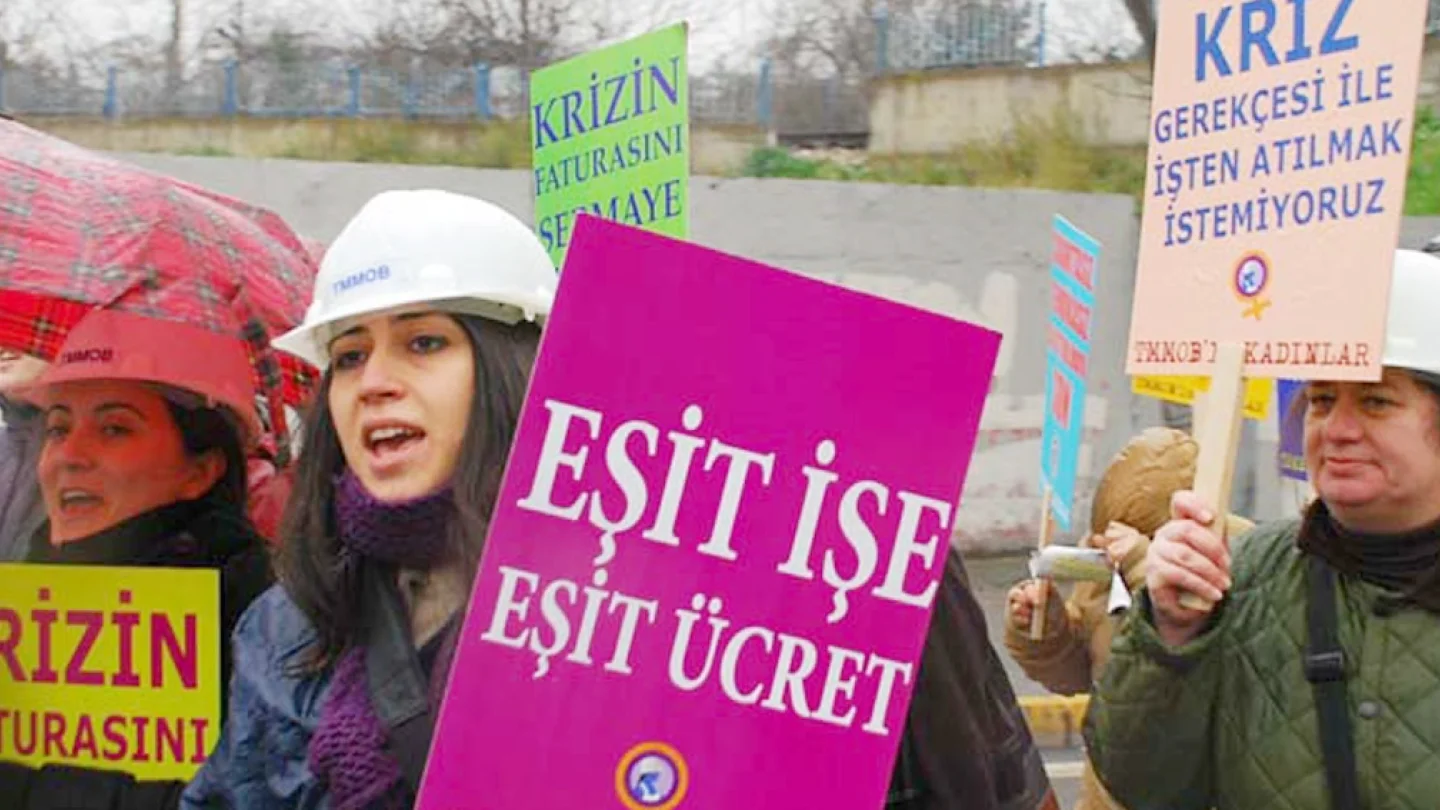 Kadın işçiler eylem