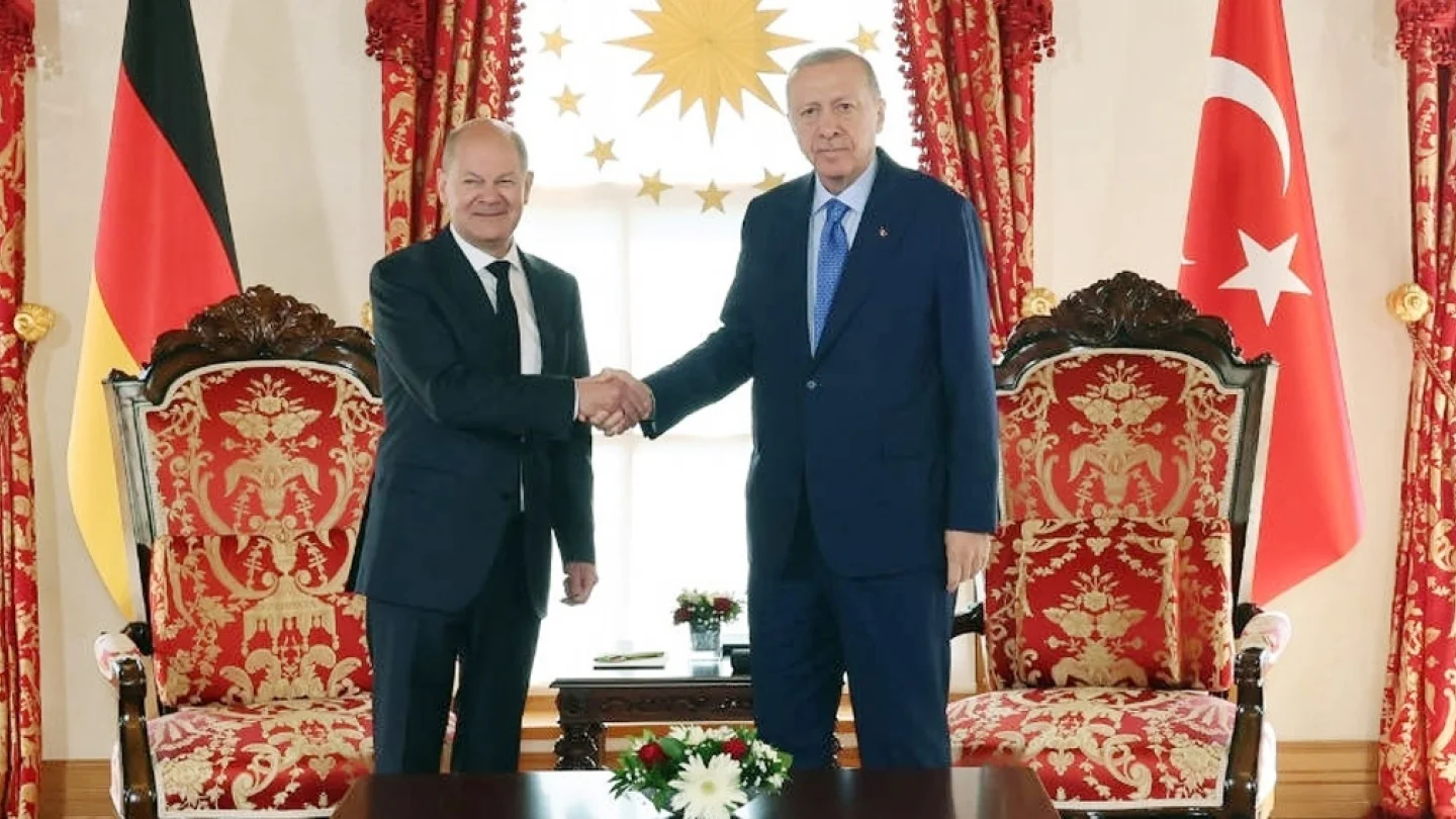 Olaf Scholz ve Recep Tayyip Erdoğan