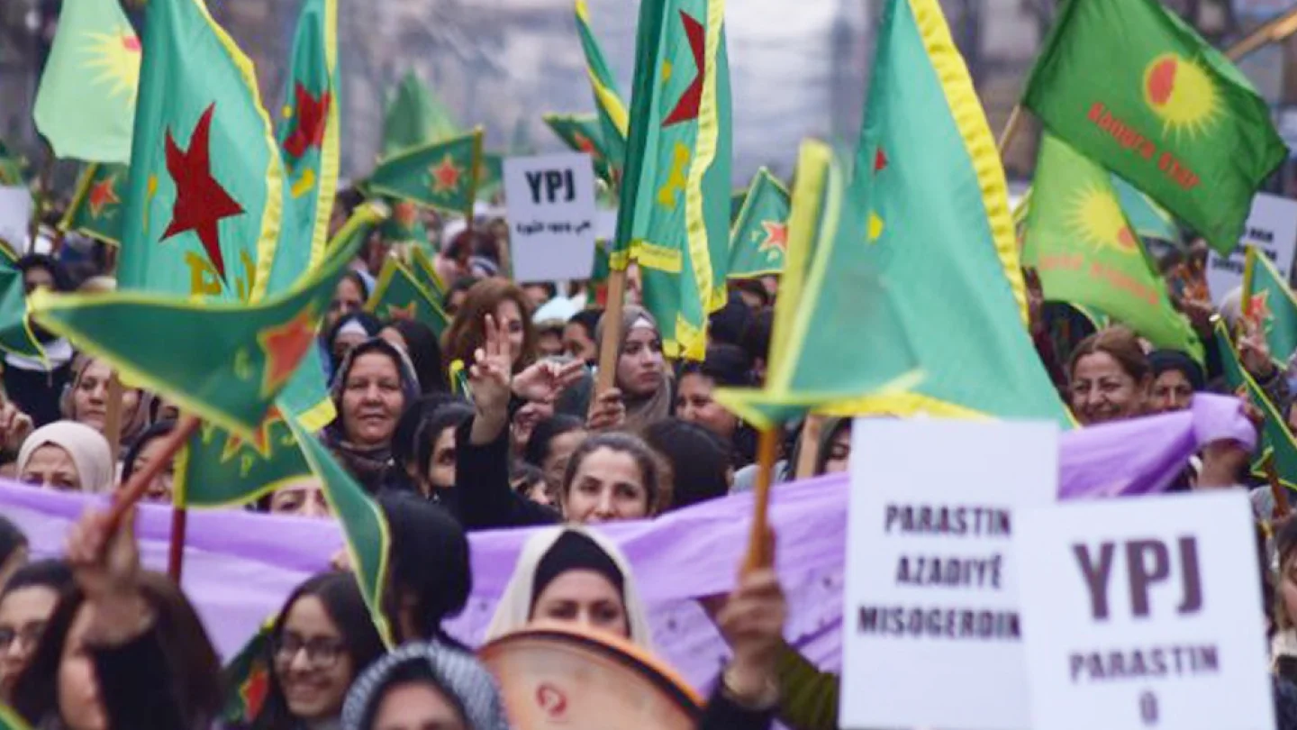 YPJ'ye destek yürüyüşü / Qamişlo