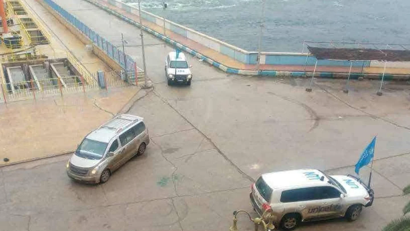BM heyeti Tişrîn Barajı'nda
