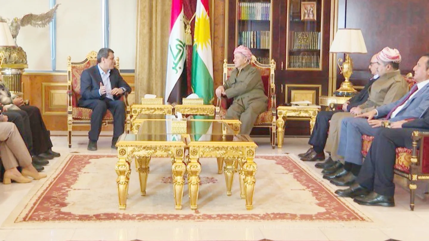 Mazlum Ebdî. QSD heyeti, Mesûd Barzanî ile görüşme