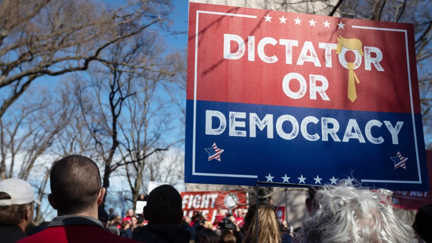 Trump protesto / foto:AFP