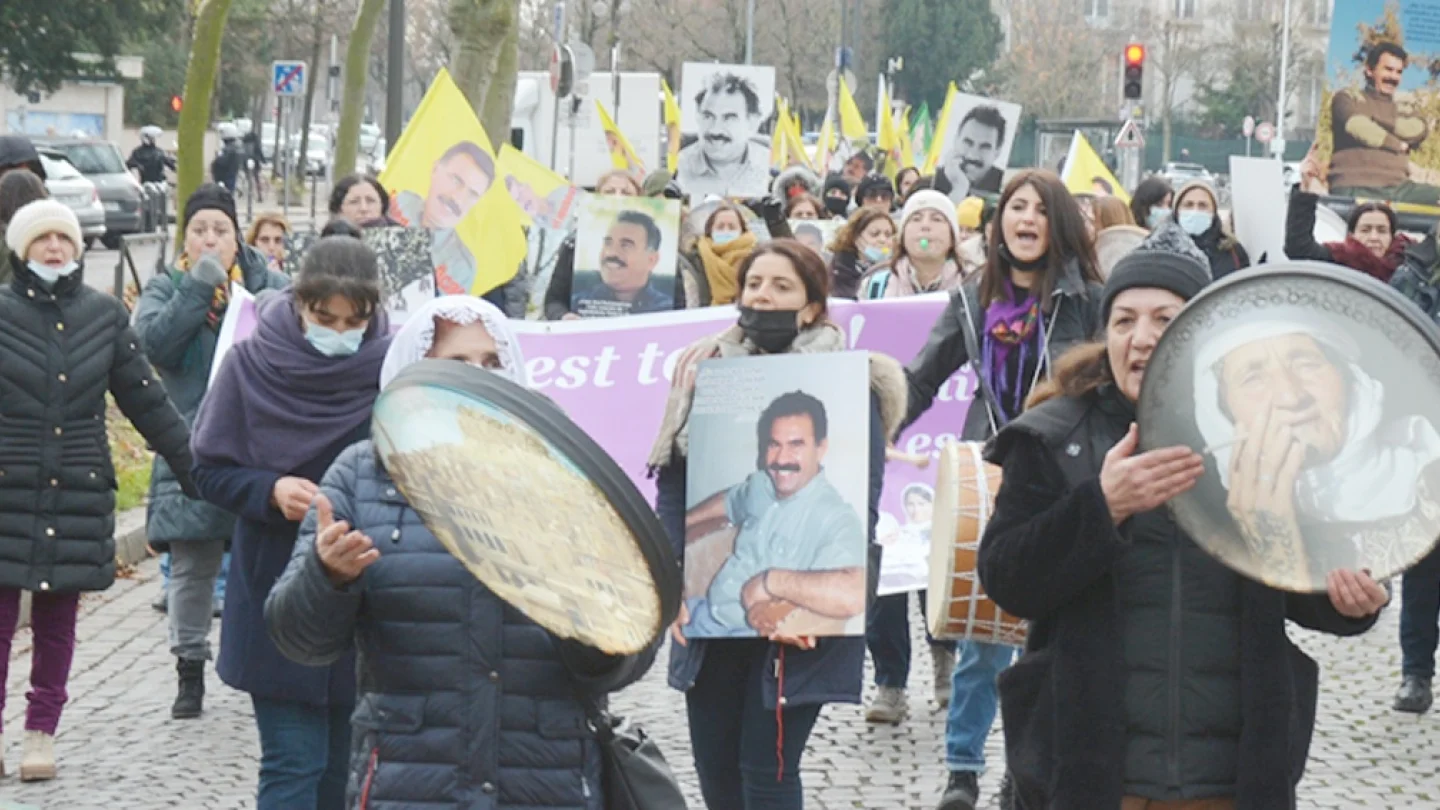 Kürt Halk Önderi Abdullah Öcalan özgürlüğü için eylem