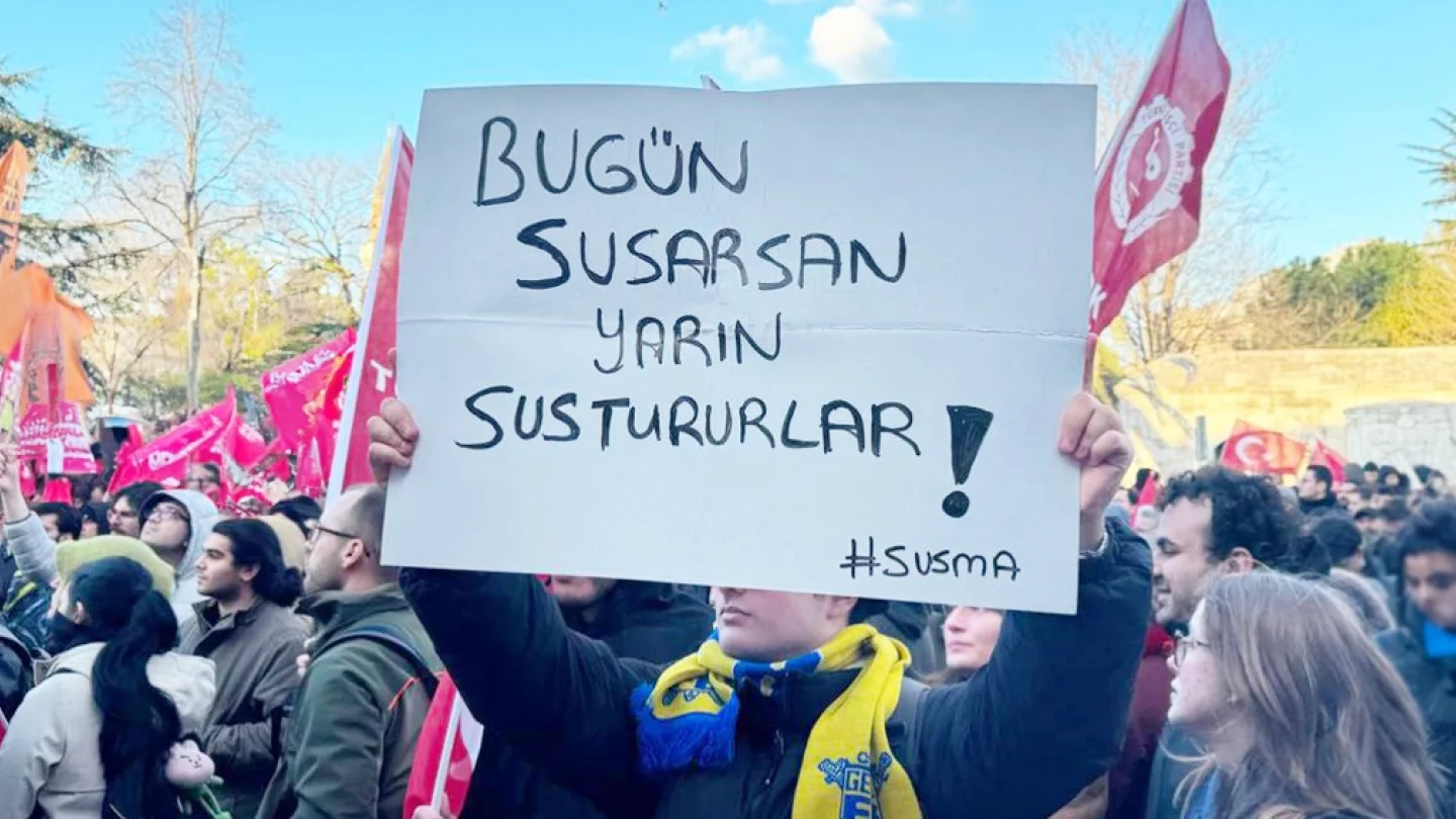 İmamoğlu'nun tutuklanmasına karşı eylem