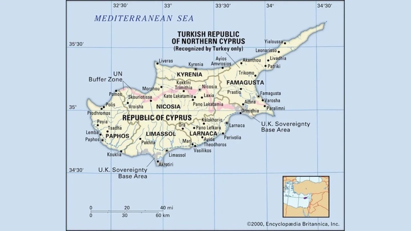 Kıbrıs işgal haritası