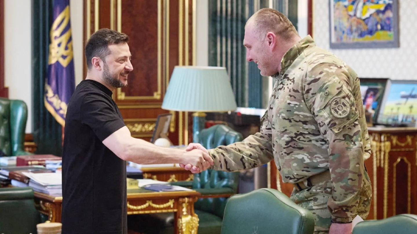 Volodimir Zelenskiy ve Carsten Breuer / foto:AFP