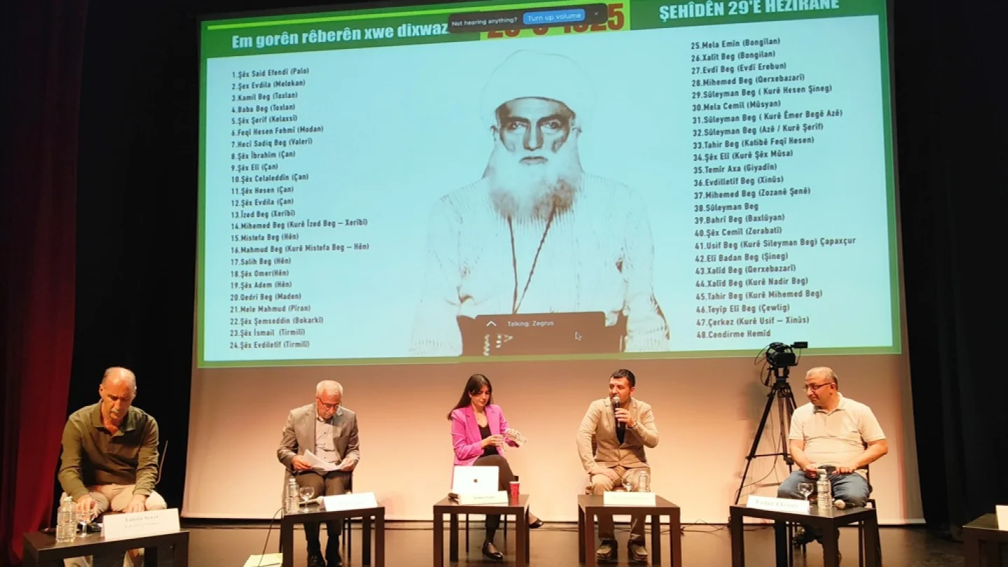 "100. yılında Şeyh Said isyanı, Azadî Hareketi, Şeyh Said ve arkadaşları, hafıza ve kolektif itiraz" konferansı