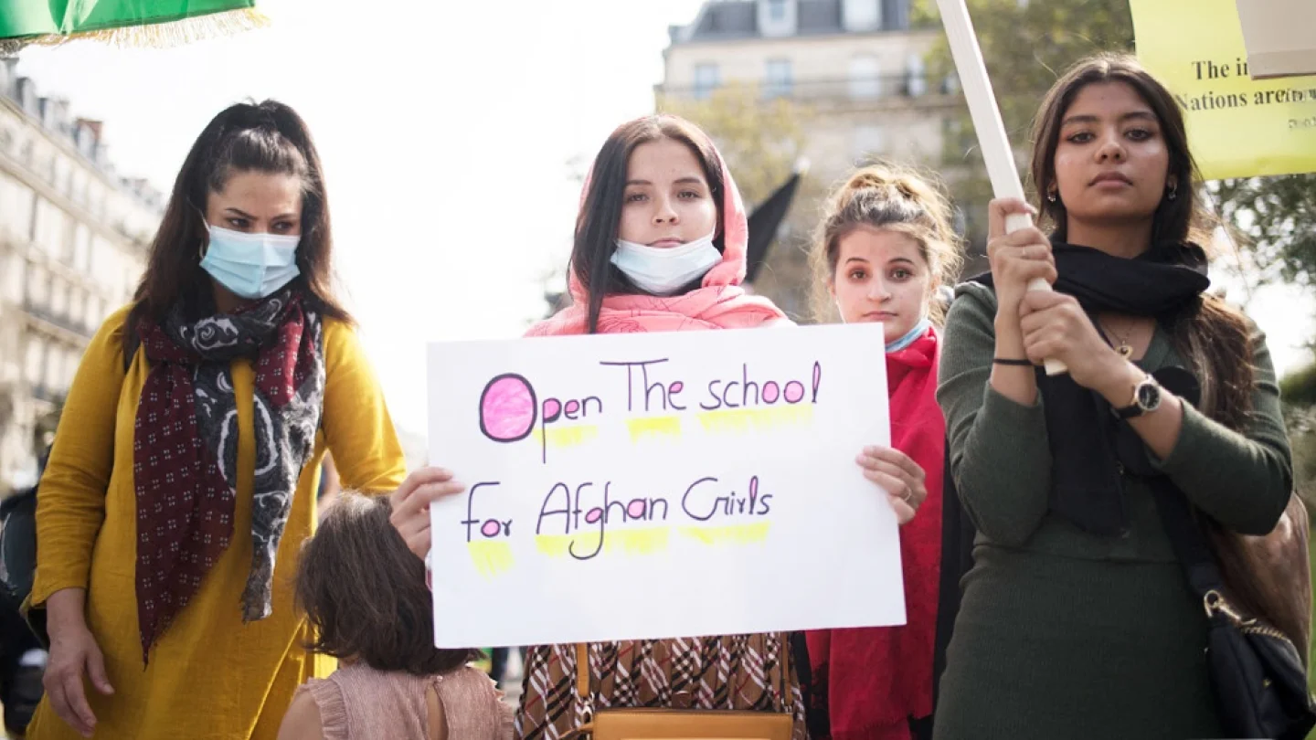 Afgan kadınlar destek eylem / foto:AFP