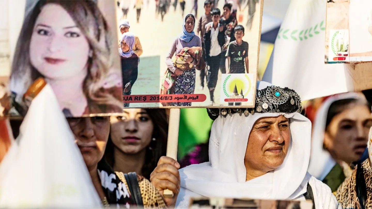 Êzîdî Fermanı protesto / foto:AFP